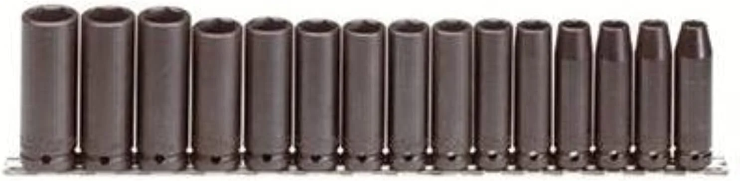 مجموعه 15 عددی بکس ضربه ای 6 پر 1/2 اینچ درایو متریک Proto مدل Stanley J74214