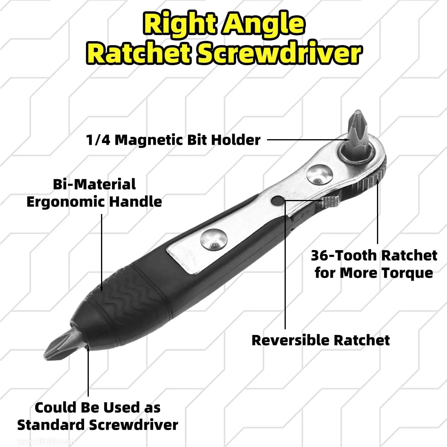ست پیچ گوشتی جغجغه ای مینی 14 تکه، پیچ گوشتی زاویه دار، آچار جغجغه ای مینی برای فضاهای تنگ، پیچ گوشتی های کوتاه با سری های چهارسو، دوسو، ستاره ای، آلن، مربعی و پوزی درایو