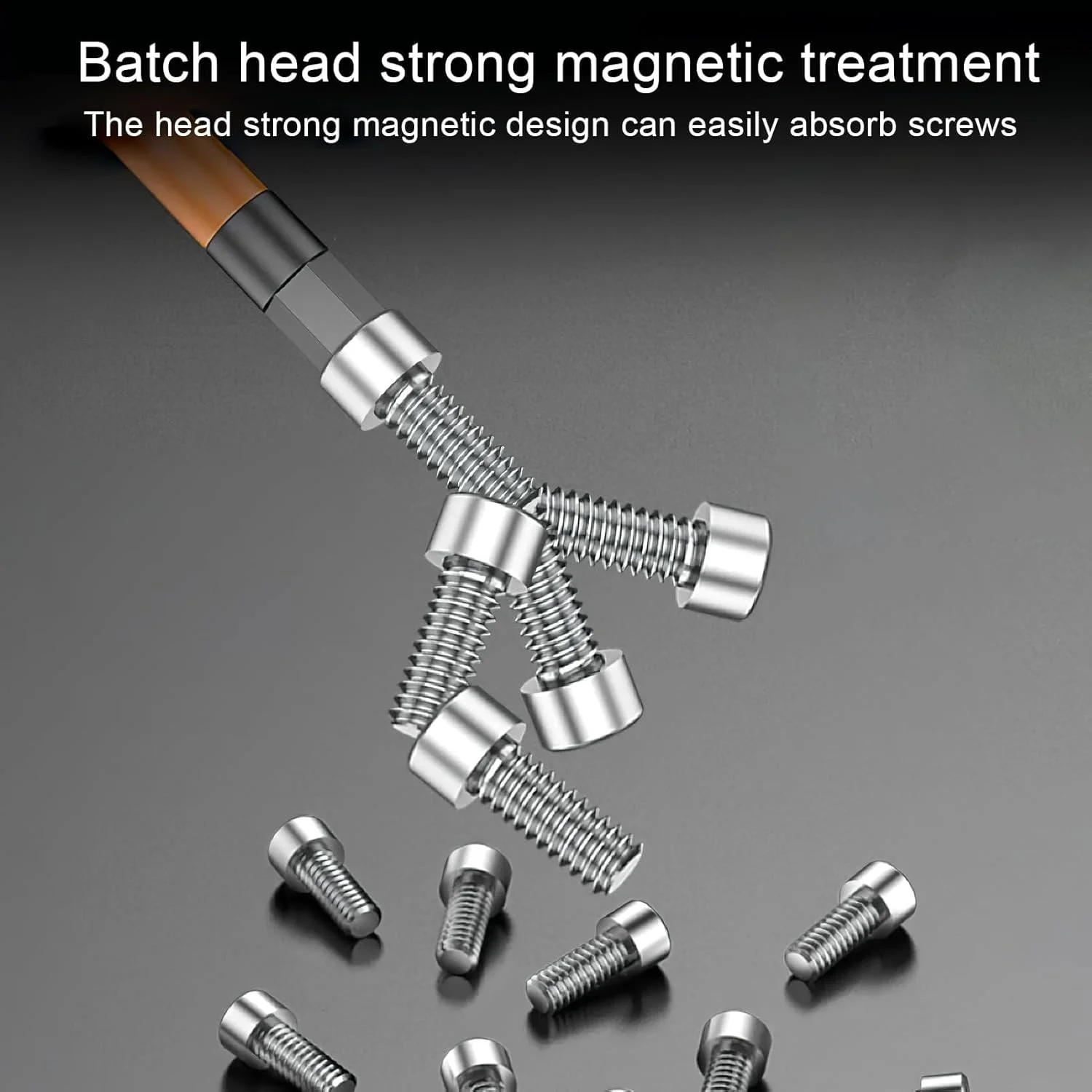 مجموعه ۹ عددی سری پیچ گوشتی آلنی مغناطیسی، سایز H1.5 تا H10 طول ۵۰ میلی متر، فولاد S2، مناسب دریل های ضربه ای با شفت ۱/۴ اینچ، مناسب پیچ گوشتی های برقی و دستی