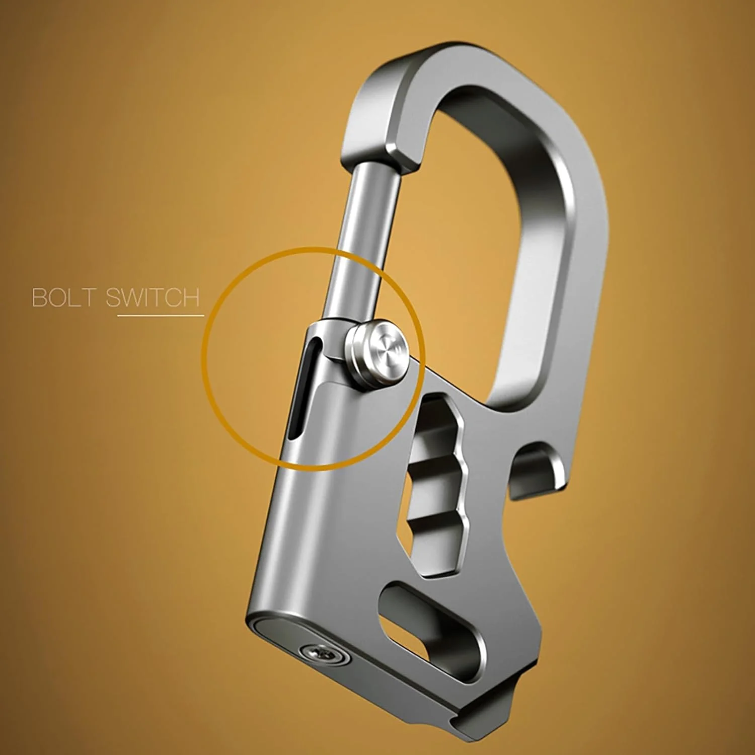 جاکلیدی پیچ گوشتی قابل حمل، ابزار چند منظوره برای پیاده روی و کمپینگ، جاکلیدی حمل روزمره با درب بازکن بطری، جمع و جور و بادوام برای علاقه مندان به فضای باز (نقره ای)