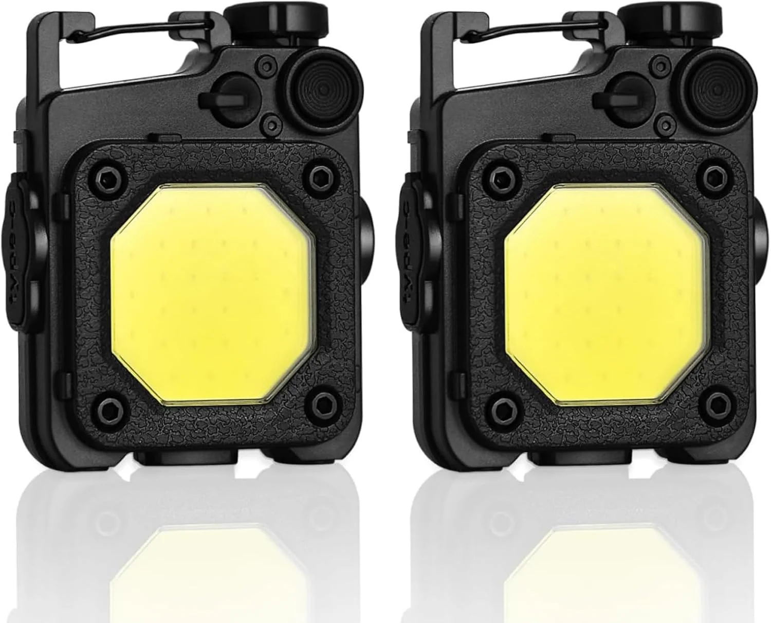 چراغ قوه جاکلیدی KASTWAVE، 1500 لومن، قابل شارژ، 6 حالت نور، چراغ قوه جیبی مغناطیسی با براکت و پیچ گوشتی، مناسب کمپینگ و پیاده روی