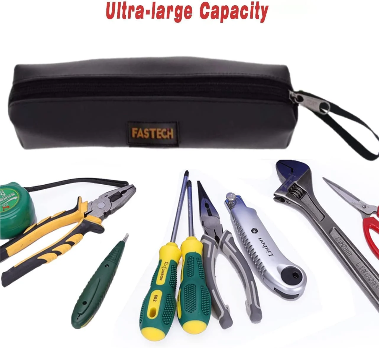 کیف ابزار زیپی KASTWAVE، کیف ابزار ممتاز، کیف ابزار چند منظوره برای نگهداری، برای پیچ گوشتی، انبردست، مهره‌گردان، هدیه برای آقایان/خانم‌ها