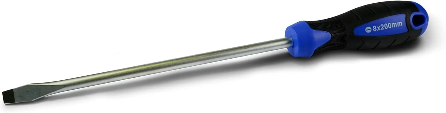 پیچ گوشتی دوسو آهنربایی قابل حمل و چند منظوره VTOOLS، 8x200 میلی متر، ایده آل برای استفاده در دفتر، منزل و کار حرفه ای، VT2121 - آبی