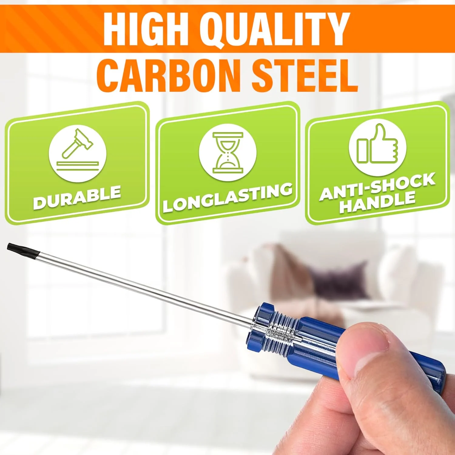 پیچ گوشتی ستاره ای T8 اوسکل با دسته آبی - مناسب برای تعمیرات ایکس باکس 360 و PS3