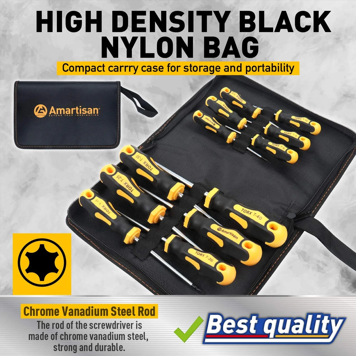 مجموعه 11 عددی پیچ گوشتی ستاره ای آهنربایی Amartisan، مجموعه پیچ گوشتی ستاره ای آهنربایی T6 - T40 بهترین انتخاب مجموعه 11 عددی پیچ گوشتی ستاره ای آهنربایی Amartisan، مجموعه پیچ گوشتی ستاره ای آهنربایی T6 - T40 بهترین انتخاب