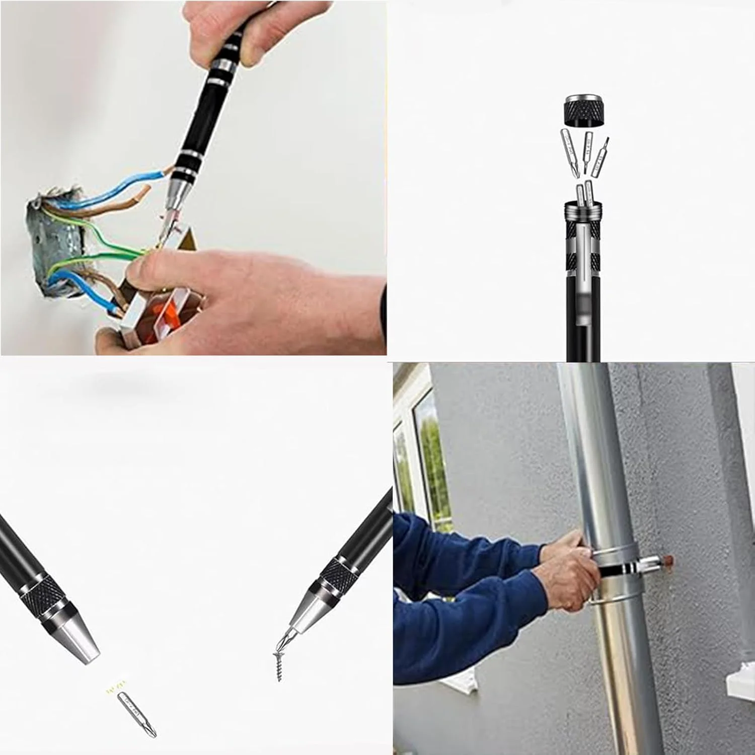 پیچ گوشتی 8 در 1، مجموعه پیچ گوشتی چند منظوره قابل حمل برای ابزار تعمیرات روزانه و فضای باز (مشکی) پیچ گوشتی 8 در 1، مجموعه پیچ گوشتی چند منظوره قابل حمل برای ابزار تعمیرات روزانه و فضای باز (مشکی)