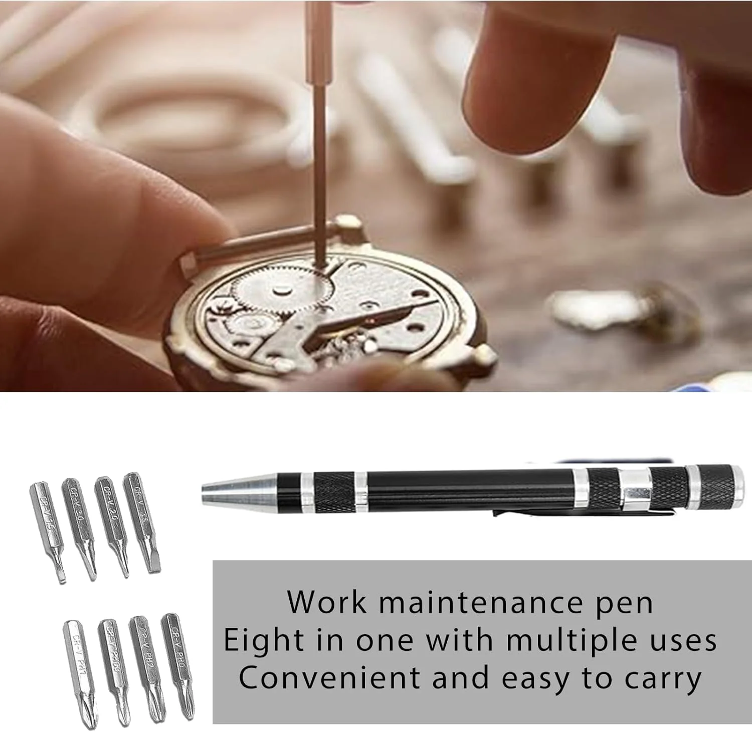 پیچ گوشتی 8 در 1، مجموعه پیچ گوشتی چند منظوره قابل حمل برای ابزار تعمیرات روزانه و فضای باز (مشکی) پیچ گوشتی 8 در 1، مجموعه پیچ گوشتی چند منظوره قابل حمل برای ابزار تعمیرات روزانه و فضای باز (مشکی)