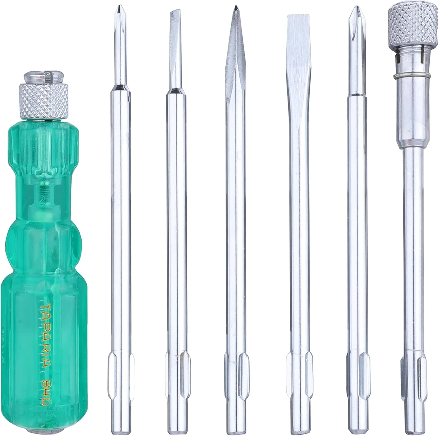 مجموعه پیچ گوشتی تاپاریا با لامپ - 840 (نئون، نقره ای و سبز) مجموعه پیچ گوشتی تاپاریا با لامپ - 840 (نئون، نقره ای و سبز)