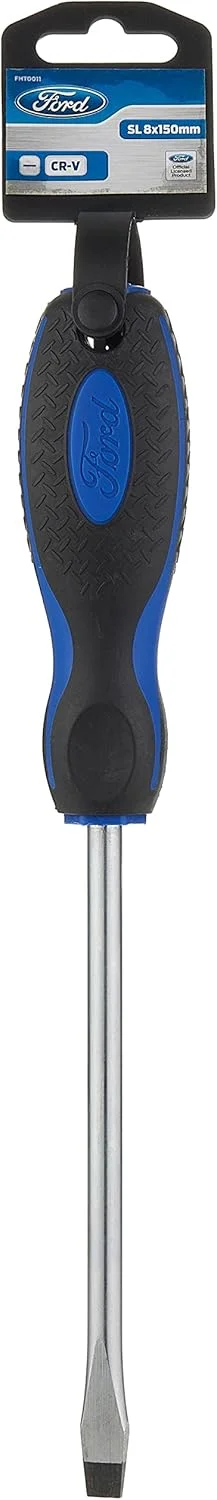 پیچ گوشتی دوسو فورد تولز SL8x150mm با دسته لاستیکی مدل FHT0011