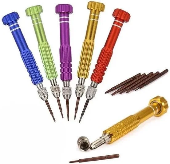 پیچ گوشتی برای تعمیر عینک، ست پیچ گوشتی دقیق 5 در 1 چند منظوره برای عینک آفتابی، ساعت، لپ تاپ، لوازم الکترونیکی، تلفن همراه و جواهرات - سری های مغناطیسی پیچ گوشتی برای تعمیر عینک، ست پیچ گوشتی دقیق 5 در 1 چند منظوره برای عینک آفتابی، ساعت، لپ تاپ، لوازم الکترونیکی، تلفن همراه و جواهرات - سری های مغناطیسی