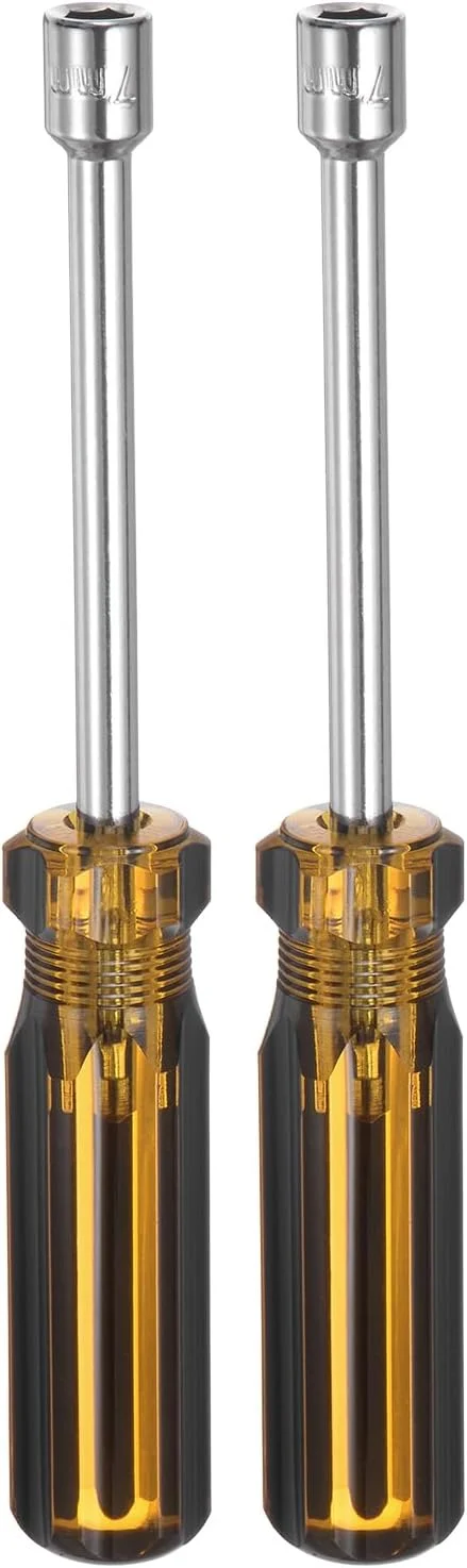 پیچ گوشتی مهره گیر شش گوش متریک 7 میلی متری، دسته PVC ارگونومیک، فولاد کربنی، غیر مغناطیسی، ابزار دستی آچار سوکت برای تعمیر خودرو و مصارف خانگی، 2 عددی پیچ گوشتی مهره گیر شش گوش متریک 7 میلی متری، دسته PVC ارگونومیک، فولاد کربنی، غیر مغناطیسی، ابزار دستی آچار سوکت برای تعمیر خودرو و مصارف خانگی، 2 عددی