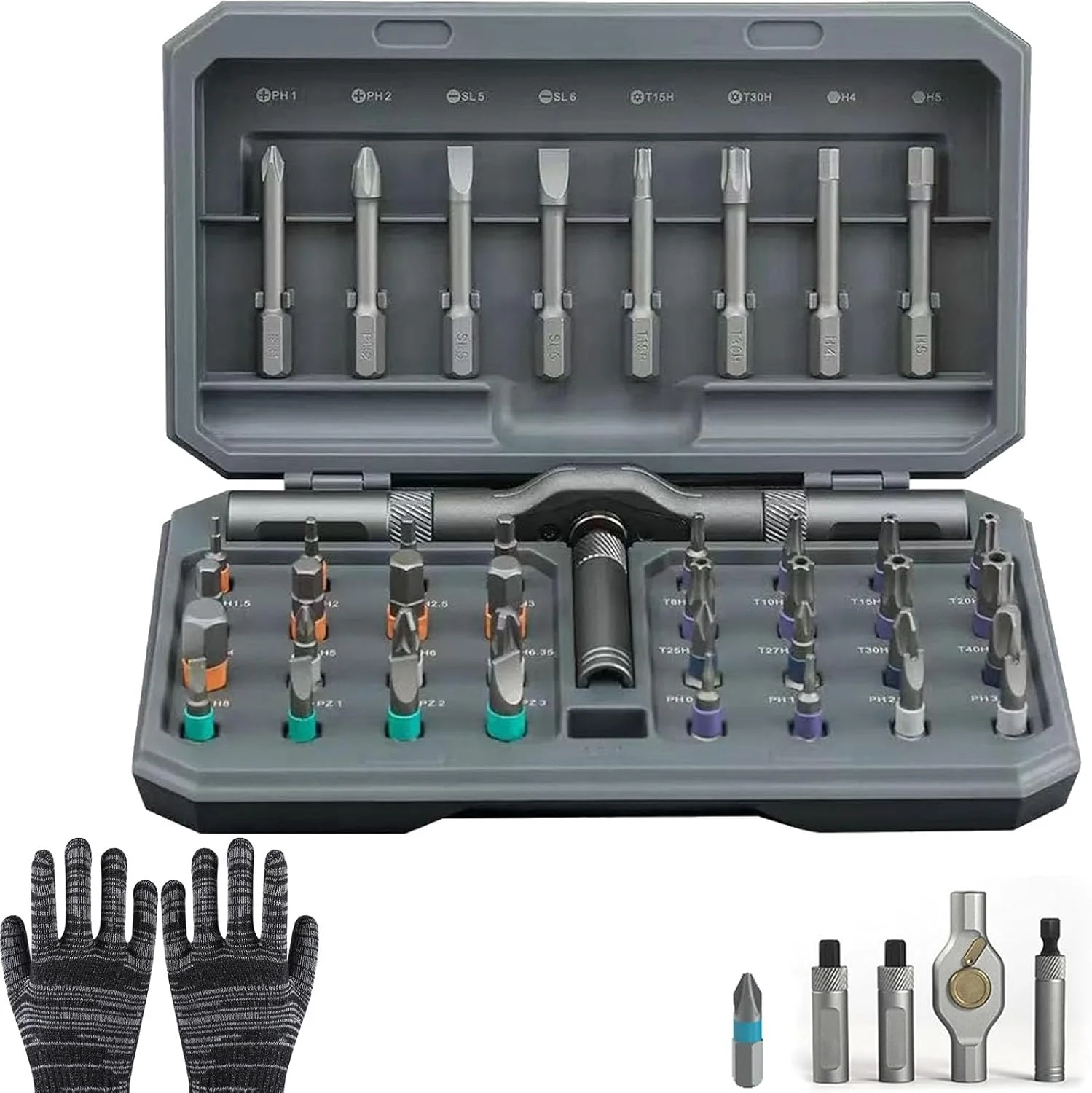 ست پیچ گوشتی دقیق جغجغه ای MagSnap - کیت تعمیر مغناطیسی ماژولار، کیت پیچ گوشتی دقیق خود مونتاژ جداشدنی، ابزار پیچ گوشتی جغجغه ای 26/42 در 1 برای ساعت موبایل PC (42 در 1 مجموعه-a) ست پیچ گوشتی دقیق جغجغه ای MagSnap - کیت تعمیر مغناطیسی ماژولار، کیت پیچ گوشتی دقیق خود مونتاژ جداشدنی، ابزار پیچ گوشتی جغجغه ای 26/42 در 1 برای ساعت موبایل PC (42 در 1 مجموعه-a)