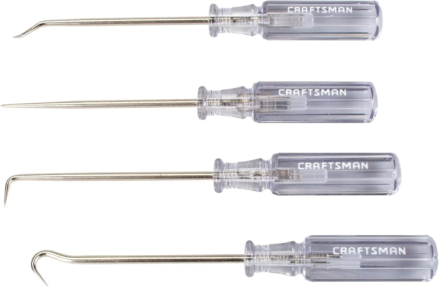 مجموعه پیچ گوشتی، ابزار نوک تیز و قلاب دار CRAFTSMAN، دسته استات، 4 عددی (CMHT65048) مجموعه پیچ گوشتی، ابزار نوک تیز و قلاب دار CRAFTSMAN، دسته استات، 4 عددی (CMHT65048)