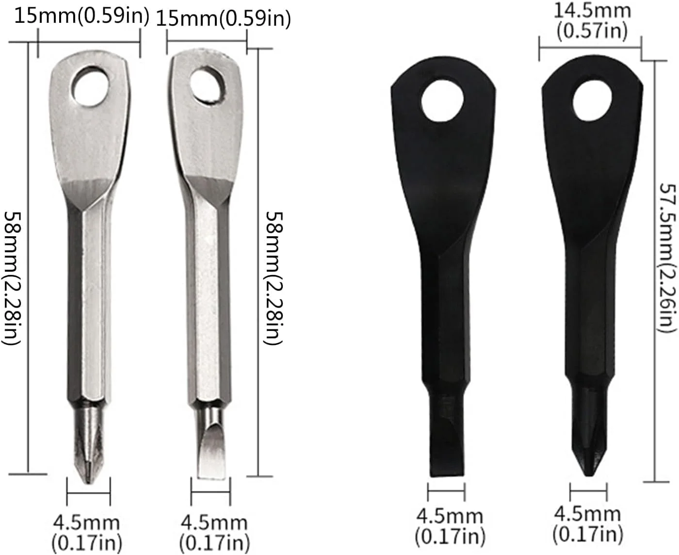 ست پیچ گوشتی قابل حمل مینیاتوری طرح جاکلیدی، ابزار پیچ گوشتی مسافرتی مناسب فضای باز با حلقه کلید