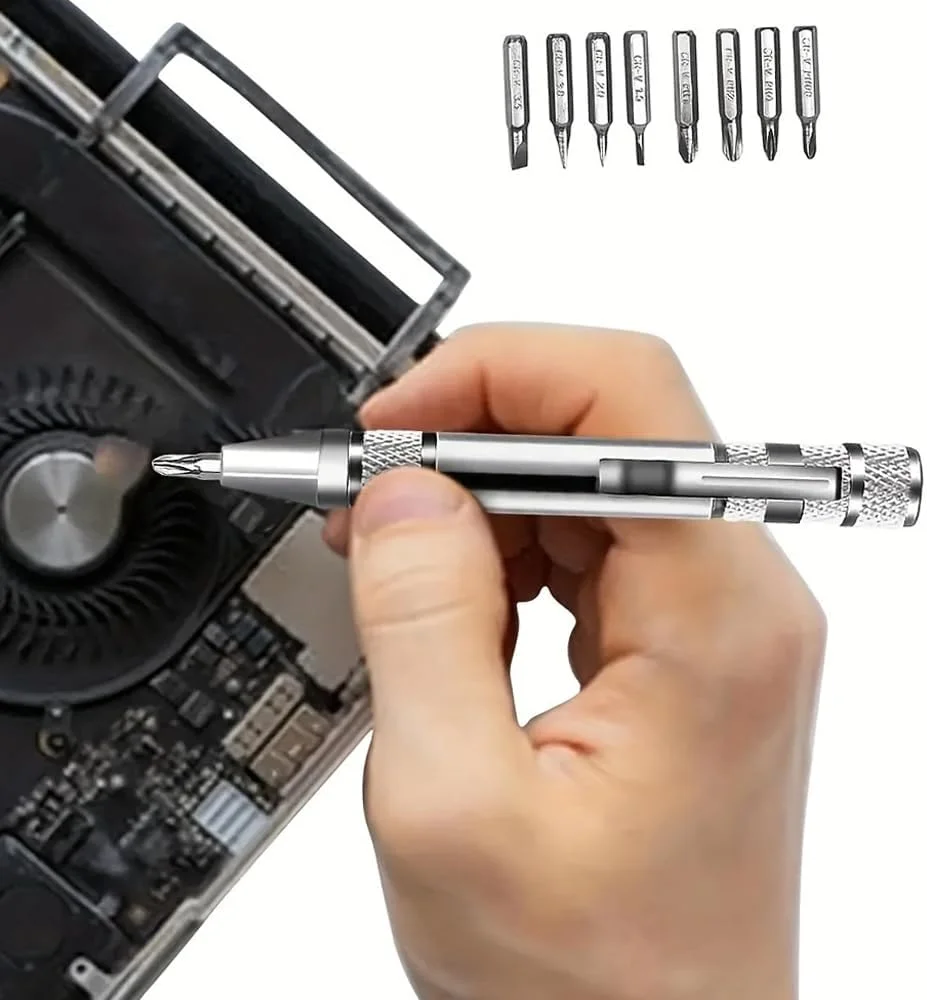 ست پیچ گوشتی 8 در 1 چند منظوره - ابزار تعمیر آلیاژ آلومینیوم دقیق، قابل حمل و مناسب برای نیازهای تعمیر شما، نقره ای ست پیچ گوشتی 8 در 1 چند منظوره - ابزار تعمیر آلیاژ آلومینیوم دقیق، قابل حمل و مناسب برای نیازهای تعمیر شما، نقره ای