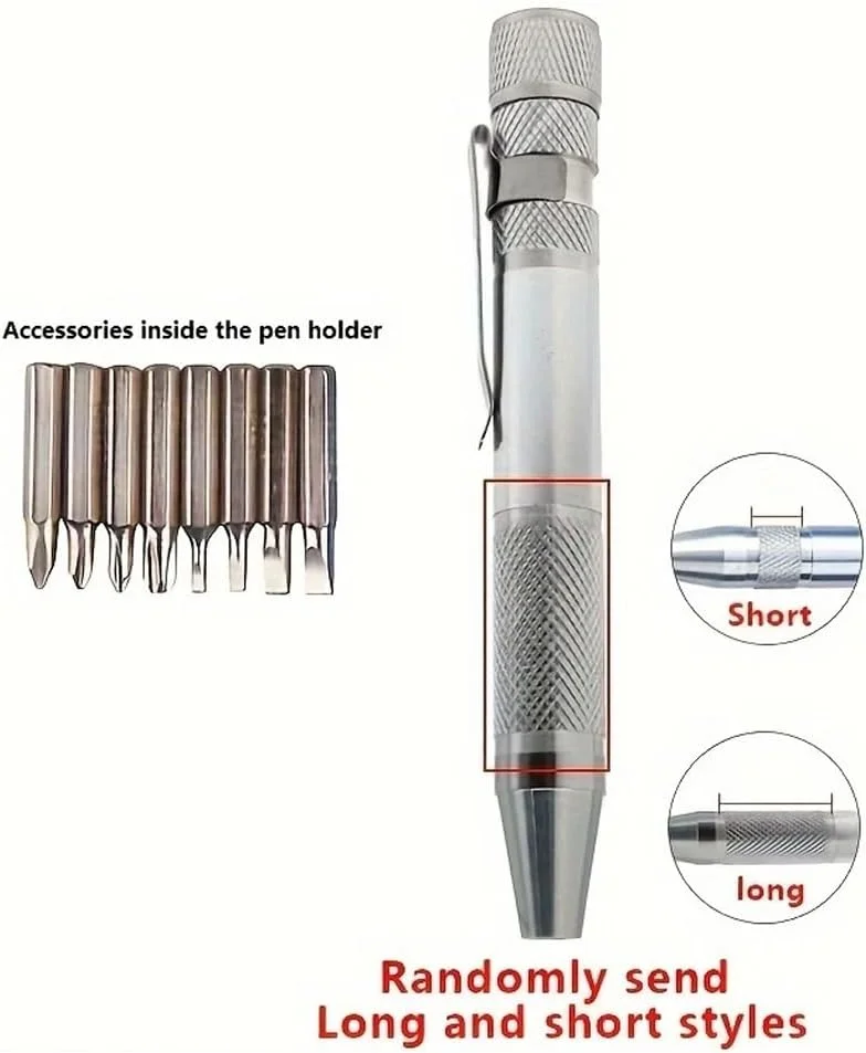 ست پیچ گوشتی 8 در 1 چند منظوره - ابزار تعمیر آلیاژ آلومینیوم دقیق، قابل حمل و مناسب برای نیازهای تعمیر شما، نقره ای ست پیچ گوشتی 8 در 1 چند منظوره - ابزار تعمیر آلیاژ آلومینیوم دقیق، قابل حمل و مناسب برای نیازهای تعمیر شما، نقره ای