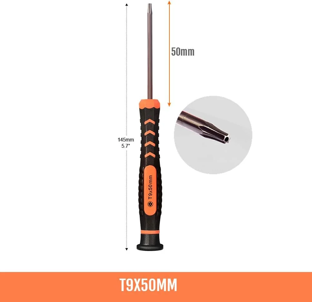پیچ گوشتی TECKMAN برای پلی استیشن 4 و 5، پیچ گوشتی امنیتی T9 Torx برای باز کردن، تمیز کردن و تعمیر PS3، PS4، PS5