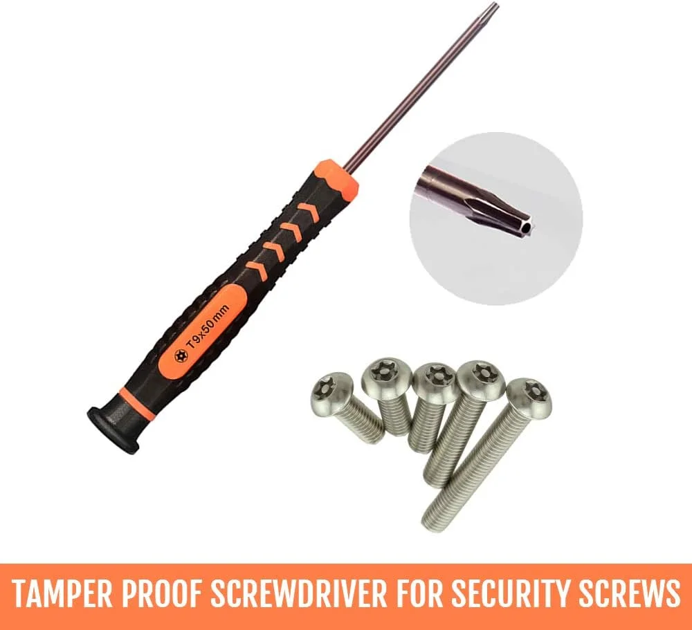 پیچ گوشتی TECKMAN برای پلی استیشن 4 و 5، پیچ گوشتی امنیتی T9 Torx برای باز کردن، تمیز کردن و تعمیر PS3، PS4، PS5