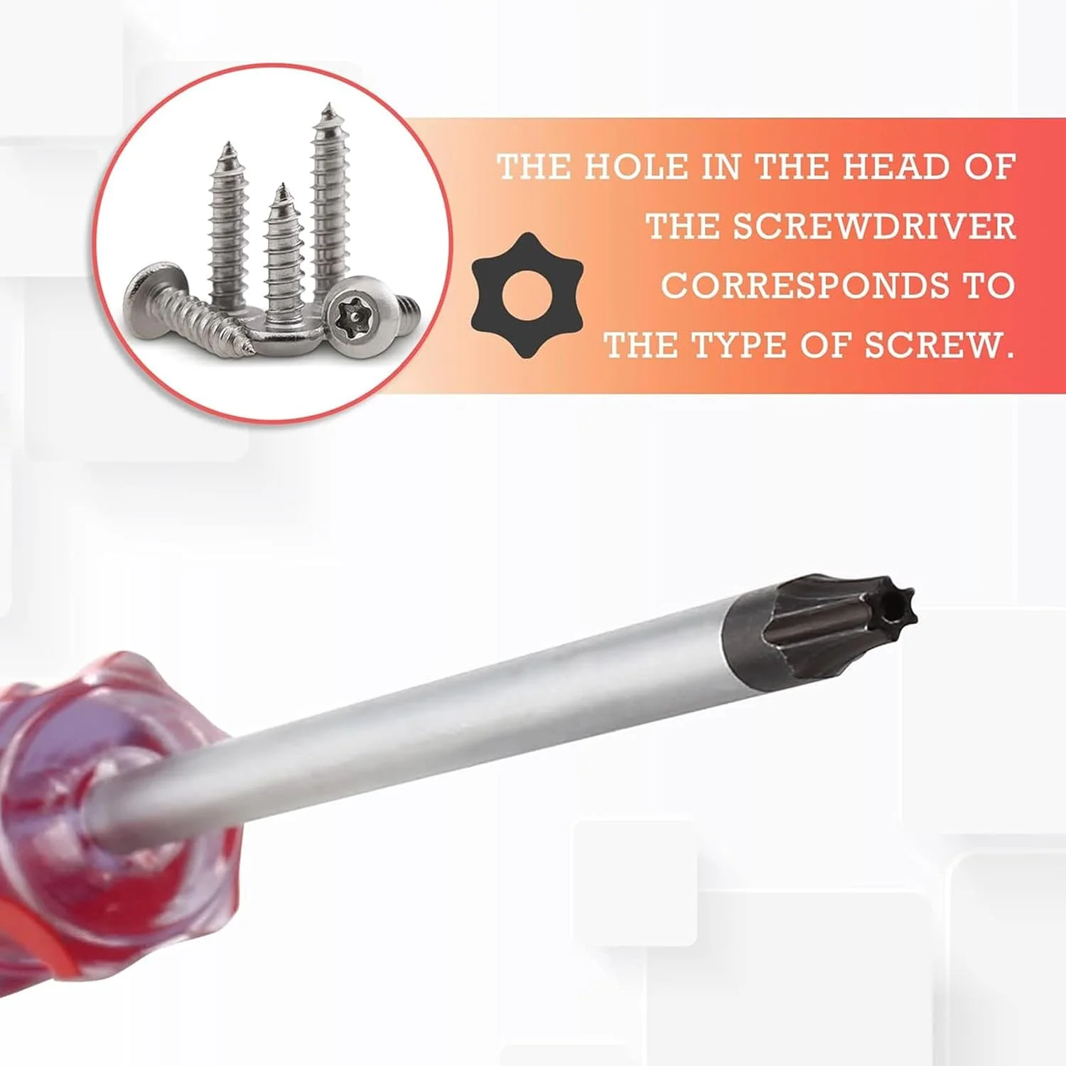 پیچ گوشتی ستاره ای T20 با نوک مغناطیسی و دسته پلاستیکی، پیچ گوشتی ستاره ای برای تعمیر کامپیوتر و لوازم خانگی (قرمز، 150 میلی متر)