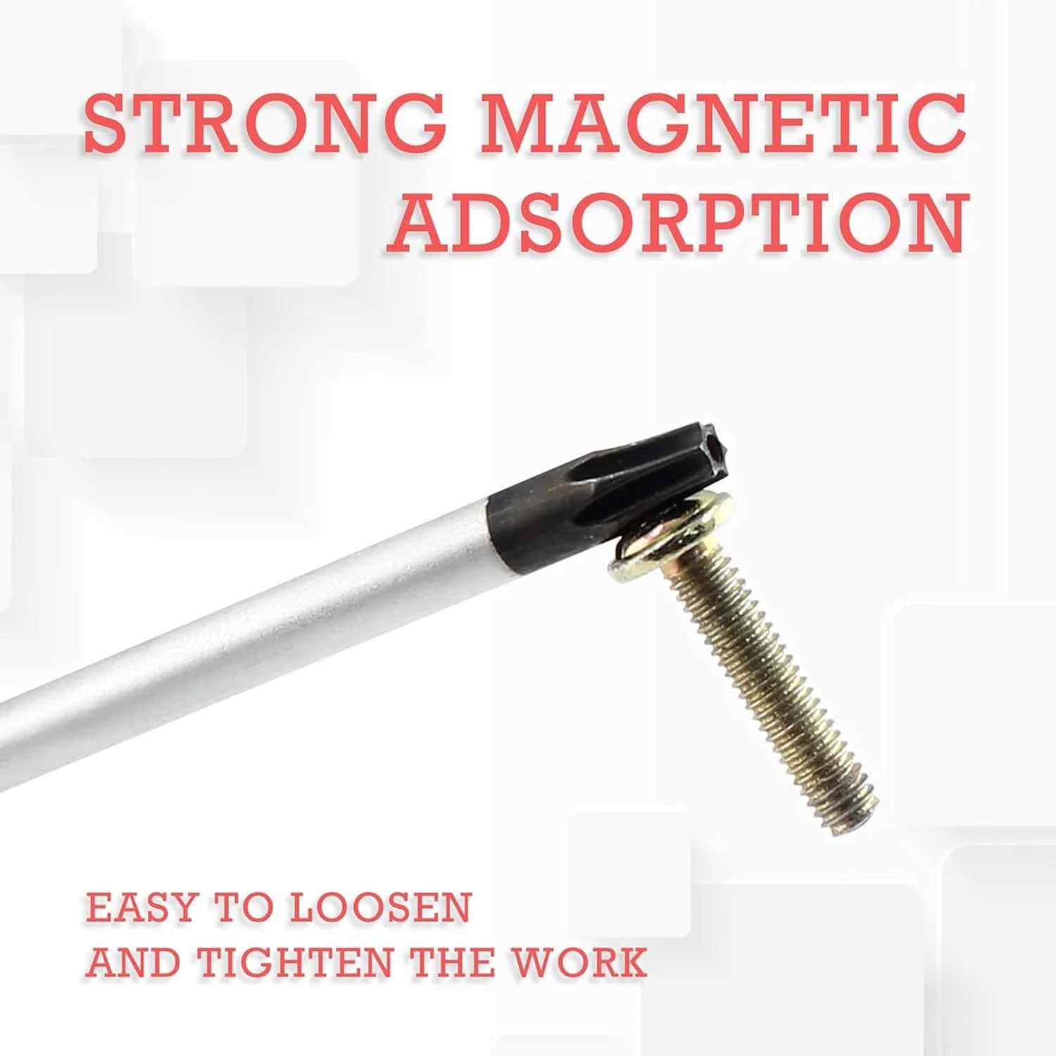 پیچ گوشتی ستاره ای T20 با نوک مغناطیسی و دسته پلاستیکی، پیچ گوشتی ستاره ای برای تعمیر کامپیوتر و لوازم خانگی (قرمز، 150 میلی متر)