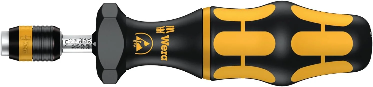 پیچ گوشتی های ترکمتر قابل تنظیم Wera Series 7400 Kraftform Esd، 2.5-29.0 اینچ پوند