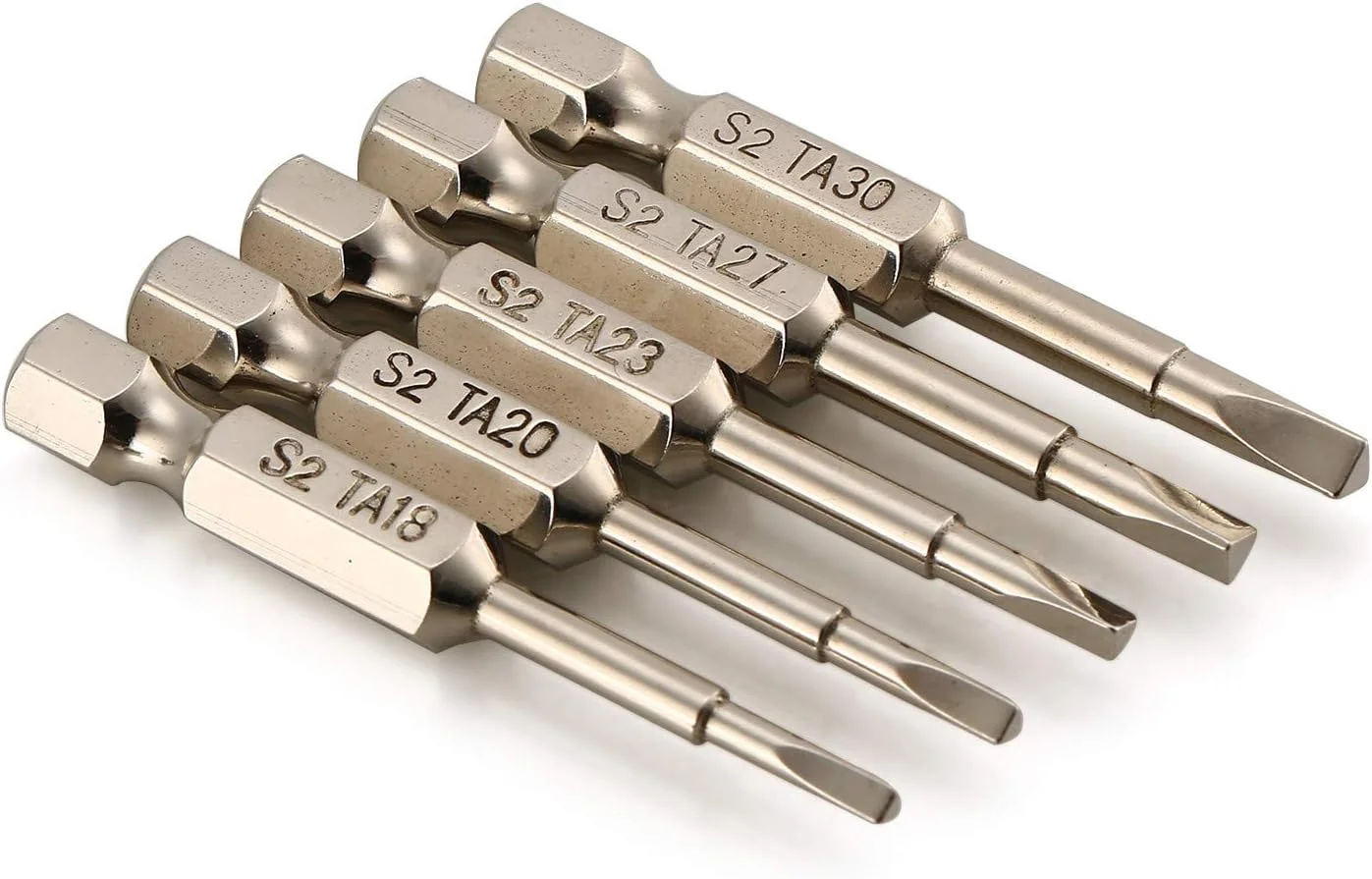 ست 5 عددی سری پیچ گوشتی مثلثی مغناطیسی فولاد S2، طول 50 میلی متر، شفت 1/4 اینچی، مناسب پیچ گوشتی بادی و برقی