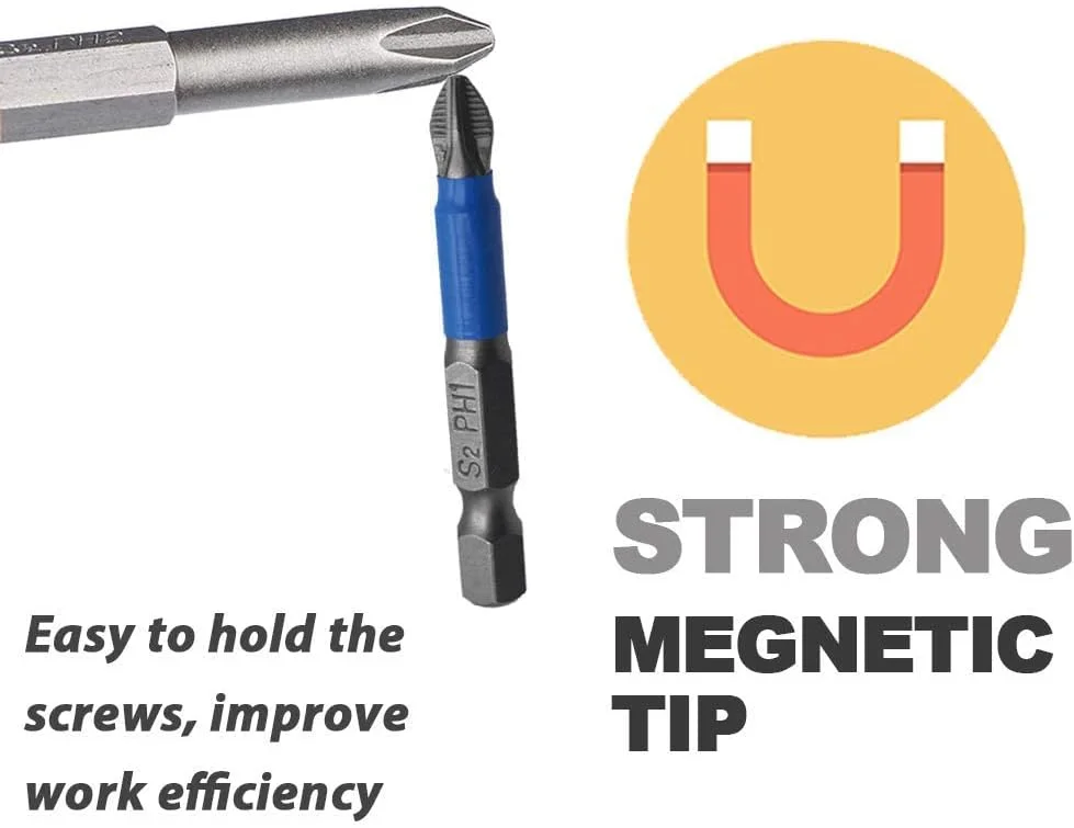 مجموعه 12 عددی سری پیچ گوشتی چهارسو ELECDON، ضد لغزش، با ساق هگز ¼ اینچی، طول 50 میلی متر، فولاد S2 با خاصیت مغناطیسی، مناسب برای دریل پیچ گوشتی برقی مجموعه 12 عددی سری پیچ گوشتی چهارسو ELECDON، ضد لغزش، با ساق هگز ¼ اینچی، طول 50 میلی متر، فولاد S2 با خاصیت مغناطیسی، مناسب برای دریل پیچ گوشتی برقی