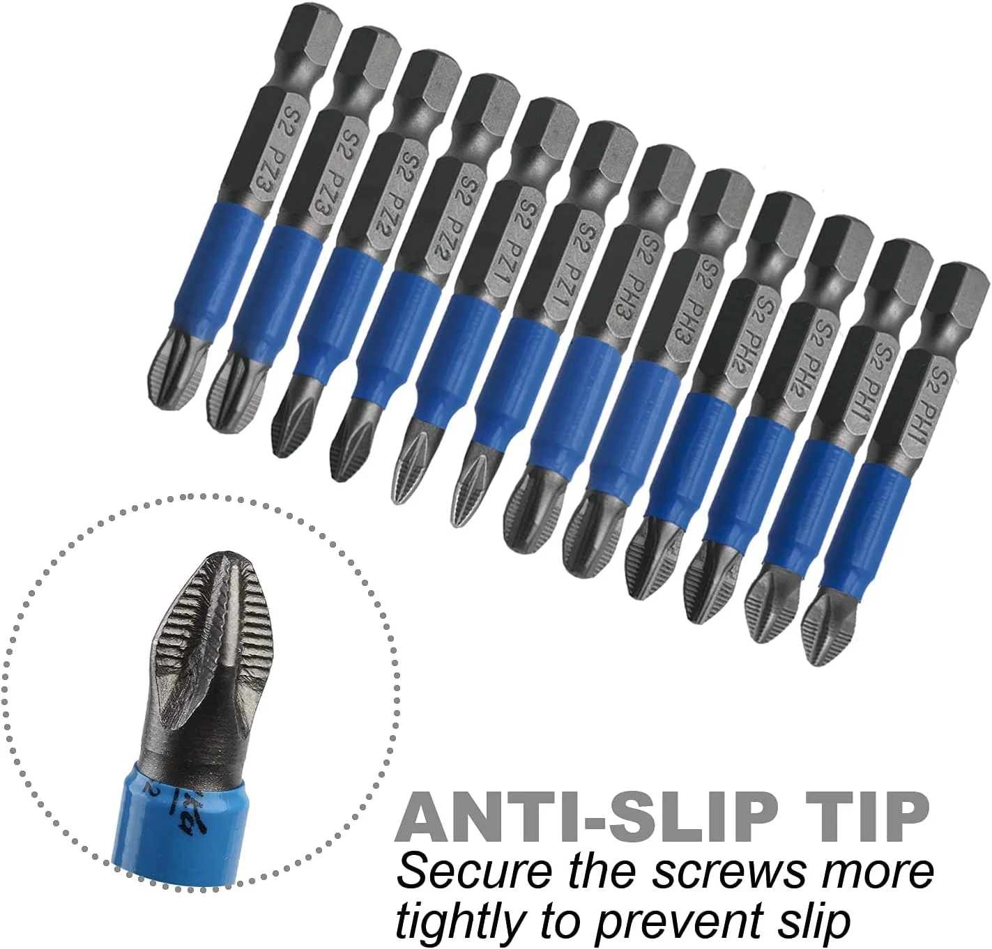 مجموعه 12 عددی سری پیچ گوشتی چهارسو ELECDON، ضد لغزش، با ساق هگز ¼ اینچی، طول 50 میلی متر، فولاد S2 با خاصیت مغناطیسی، مناسب برای دریل پیچ گوشتی برقی مجموعه 12 عددی سری پیچ گوشتی چهارسو ELECDON، ضد لغزش، با ساق هگز ¼ اینچی، طول 50 میلی متر، فولاد S2 با خاصیت مغناطیسی، مناسب برای دریل پیچ گوشتی برقی