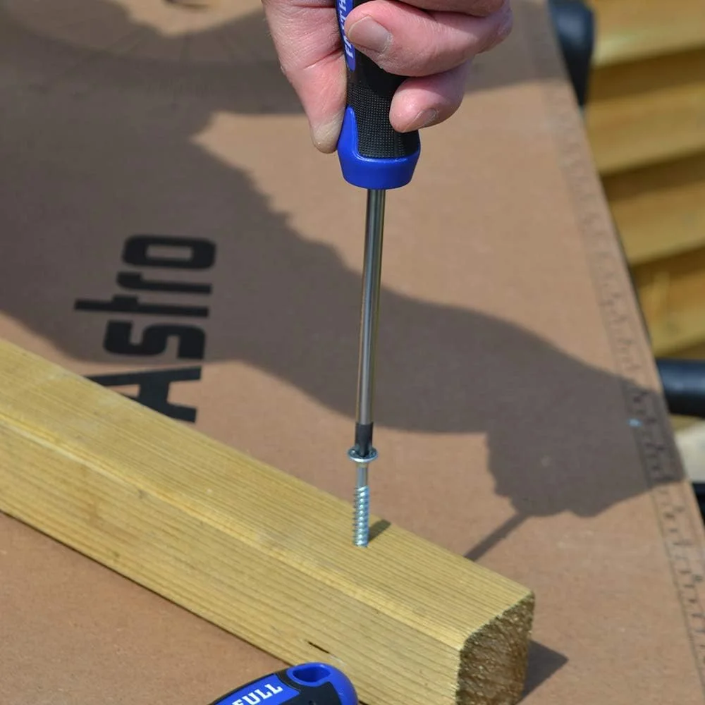 پیچ گوشتی بلند با دسته نرم Faithfull FAISDPZ1L، نوک پوزی درایو PZ1، طول 250 میلی متر