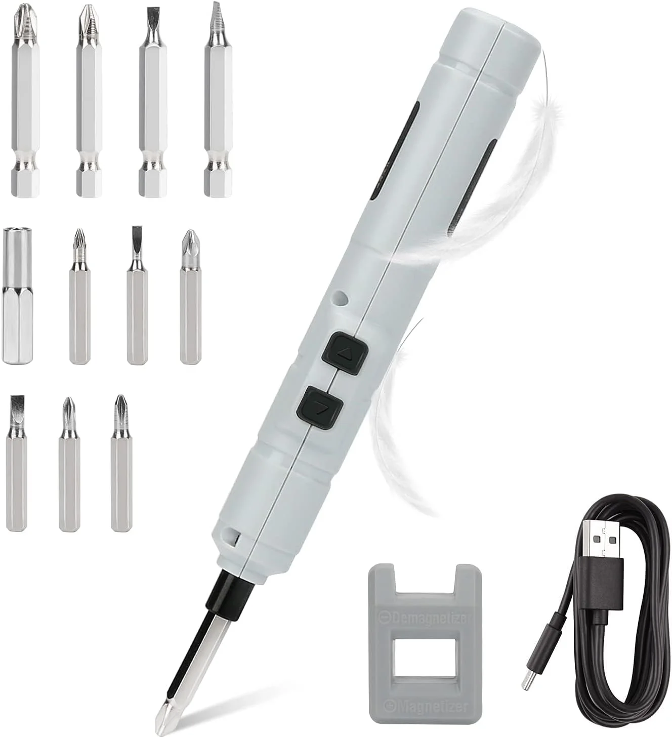 پیچ گوشتی برقی شارژی بی سیم SYOSI، مینی قلمی قابل حمل 3.6 ولت/1110 میلی آمپر ساعت به همراه 11 سری دقیق، کابل USB برای ابزار تعمیر