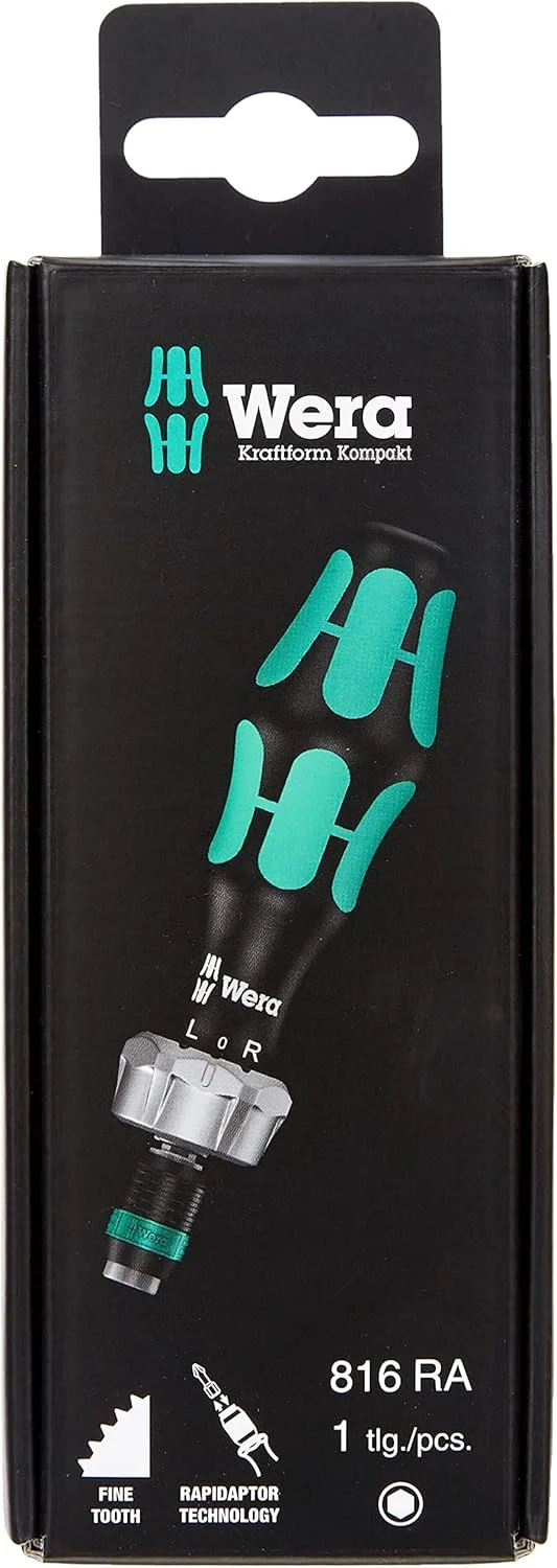 پیچ گوشتی جغجغه ای بیت خور Wera Kraftform 816 Ra، سری 1/4 اینچ پیچ گوشتی جغجغه ای بیت خور Wera Kraftform 816 Ra، سری 1/4 اینچ