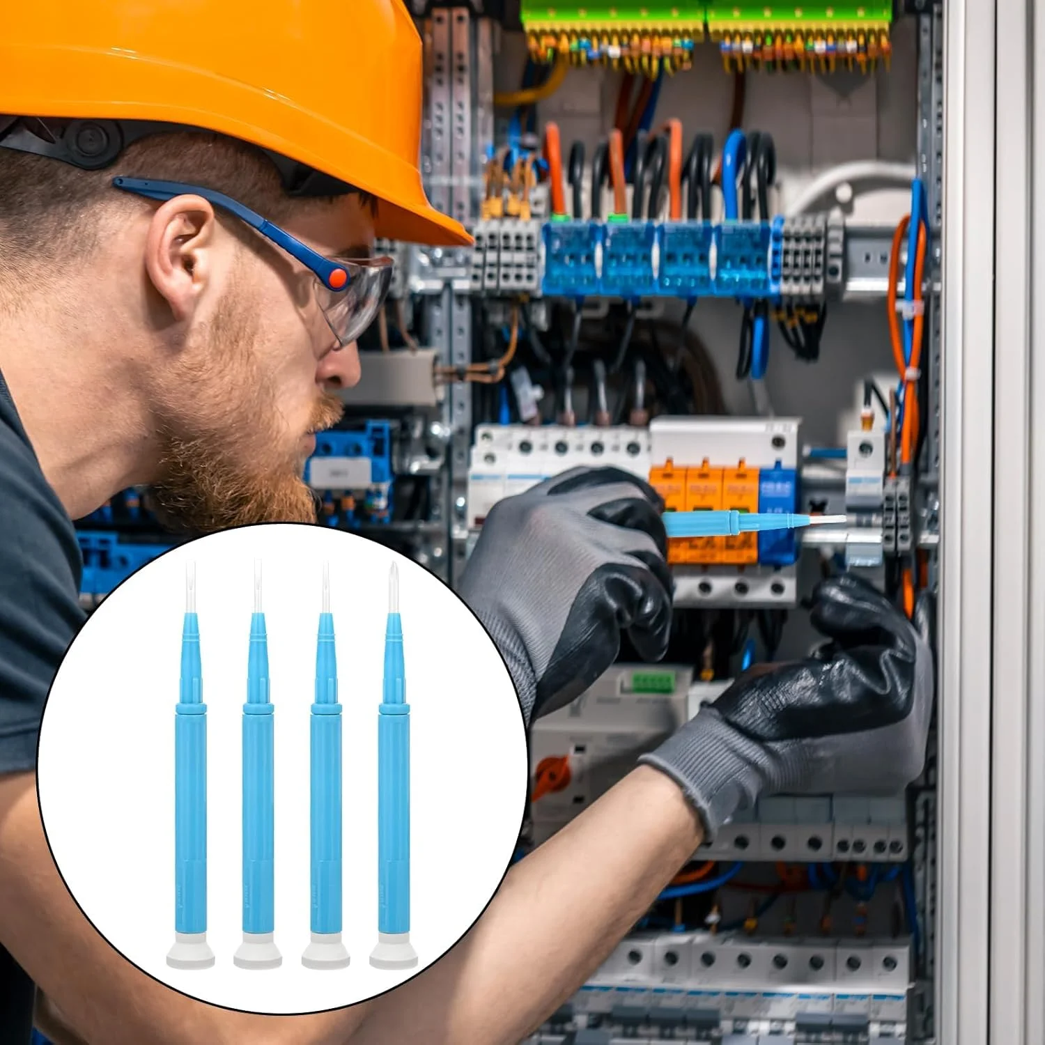 ست 4 عددی پیچ گوشتی سرامیکی پلاستیکی، تنظیم فرکانس ضد استاتیک شکاف دار برای تنظیم مدار فرکانس بالا، ابزارهای دستی مفید خانگی، مدار برق عایق