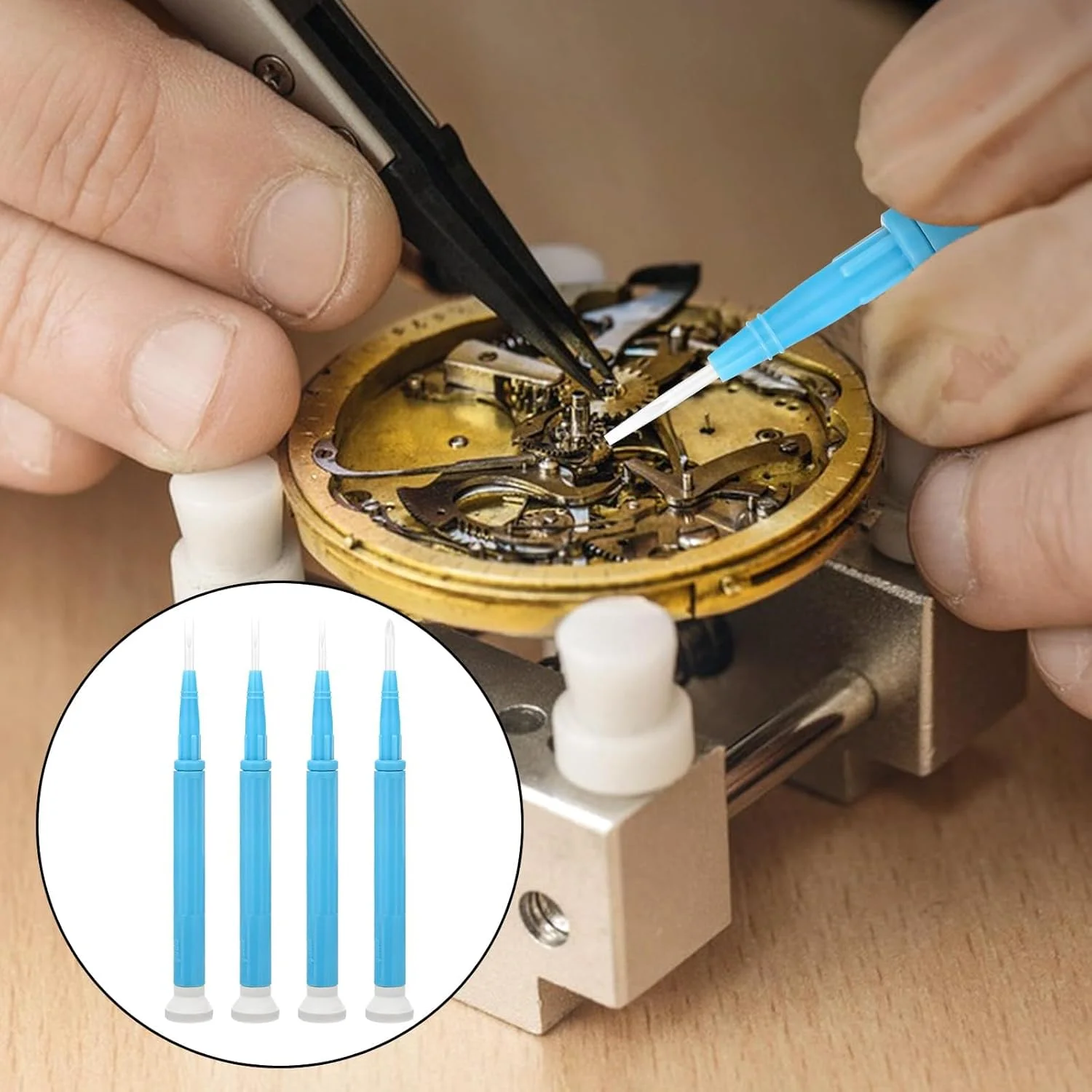 ست 4 عددی پیچ گوشتی سرامیکی پلاستیکی، تنظیم فرکانس ضد استاتیک شکاف دار برای تنظیم مدار فرکانس بالا، ابزارهای دستی مفید خانگی، مدار برق عایق