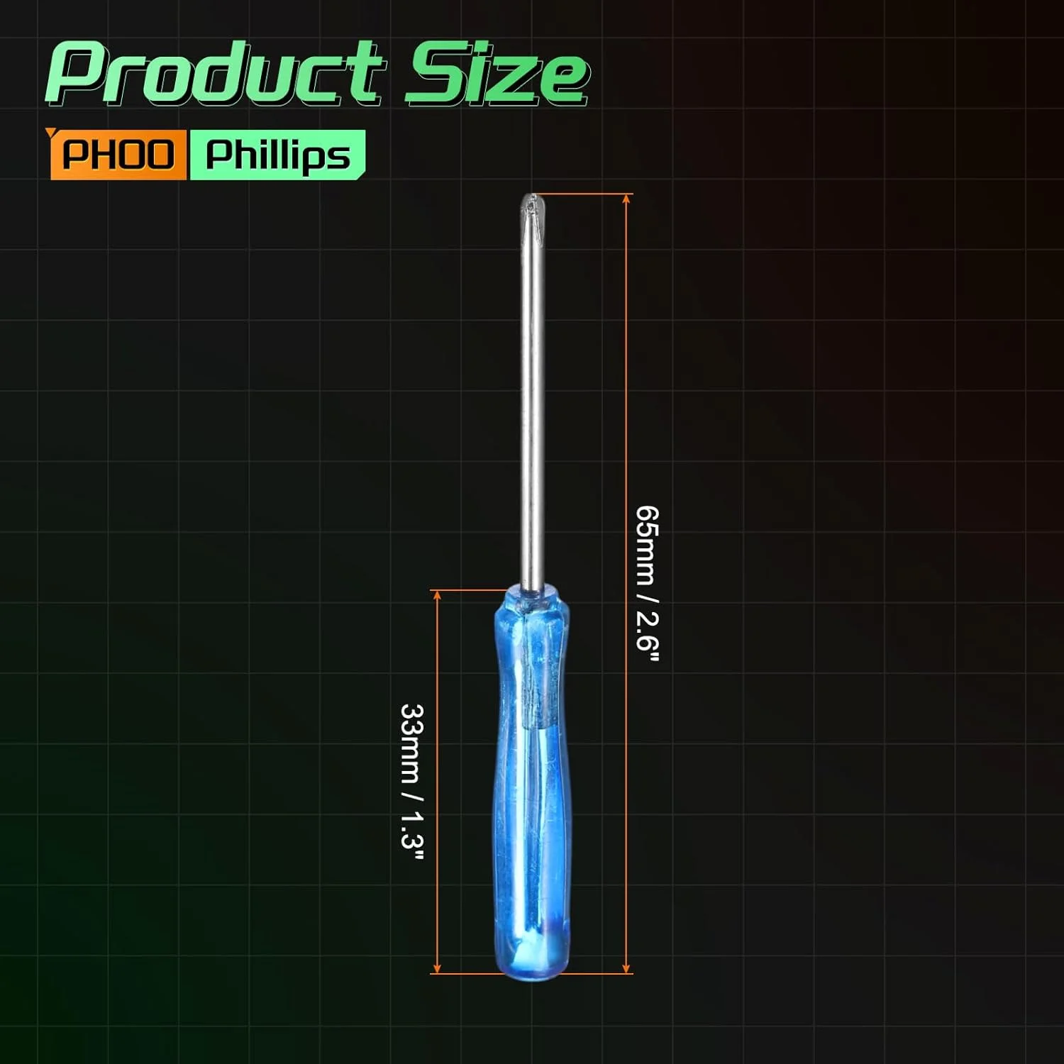 ست 12 عددی پیچ گوشتی فیلیپس کوچک PH00، طول 6.6 سانتی متر، فولاد کربنی 3.3 سانتی متری با دسته ABS ارگونومیک برای تعمیرات DIY، آبی ست 12 عددی پیچ گوشتی فیلیپس کوچک PH00، طول 6.6 سانتی متر، فولاد کربنی 3.3 سانتی متری با دسته ABS ارگونومیک برای تعمیرات DIY، آبی