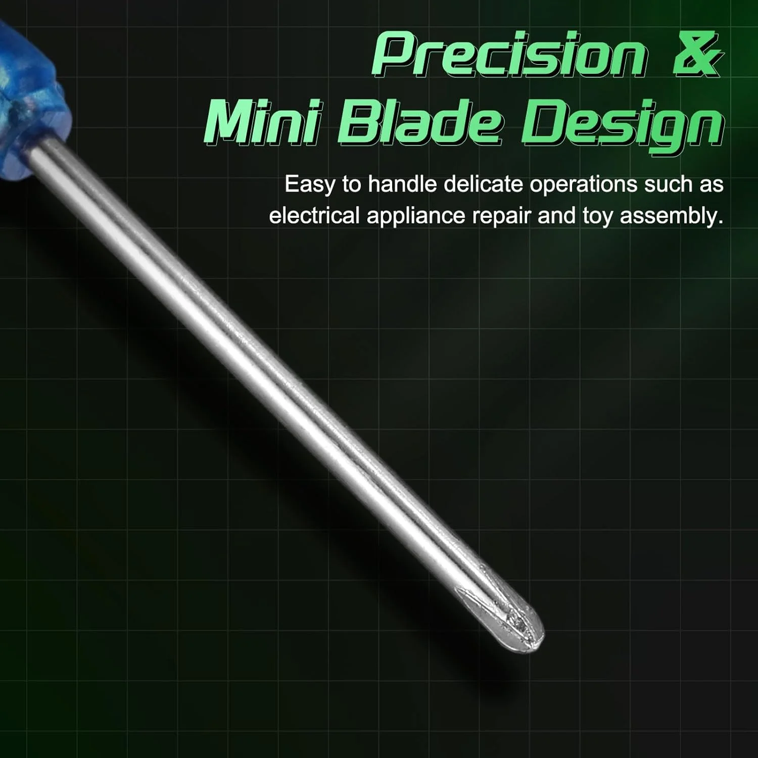 ست 12 عددی پیچ گوشتی فیلیپس کوچک PH00، طول 6.6 سانتی متر، فولاد کربنی 3.3 سانتی متری با دسته ABS ارگونومیک برای تعمیرات DIY، آبی ست 12 عددی پیچ گوشتی فیلیپس کوچک PH00، طول 6.6 سانتی متر، فولاد کربنی 3.3 سانتی متری با دسته ABS ارگونومیک برای تعمیرات DIY، آبی