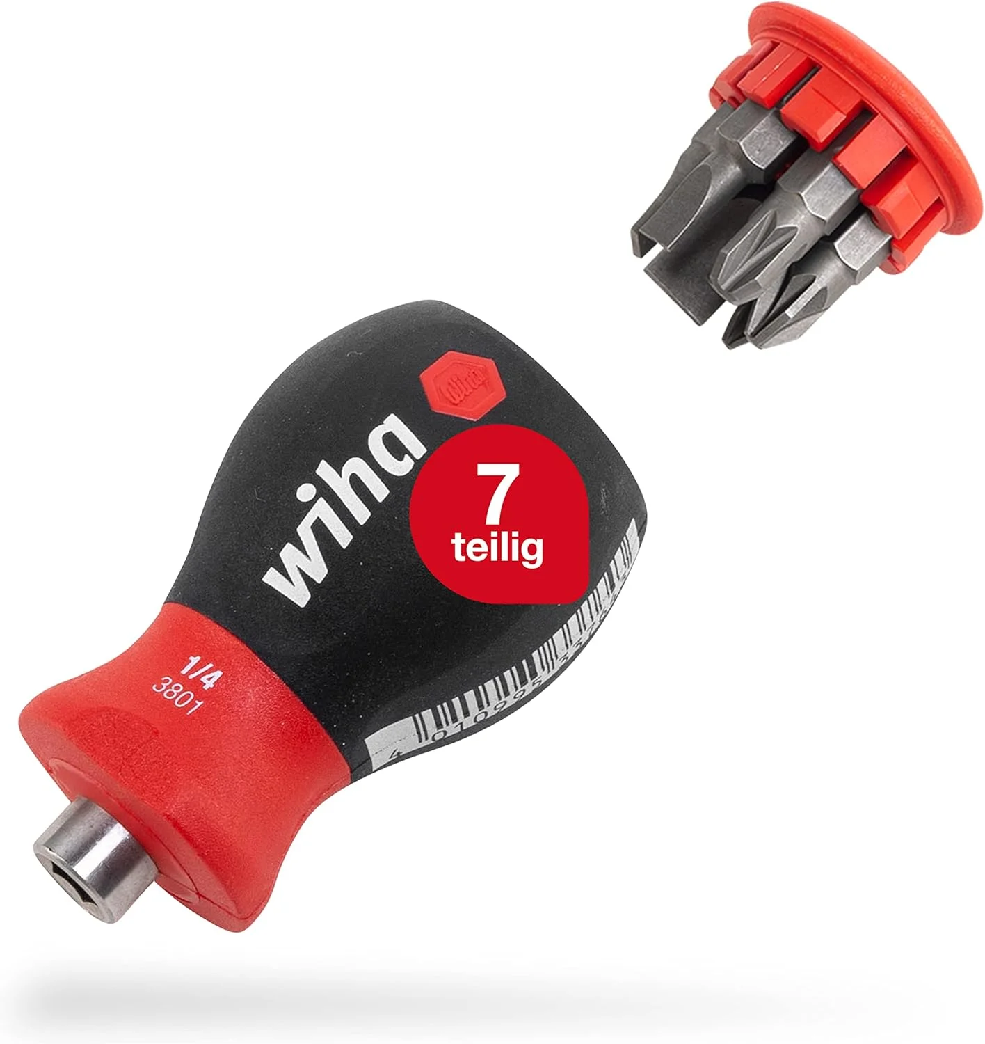 نگهدارنده مگنتی بیت کوتاه Wiha 3801-04 / مینی پیچ گوشتی با 6 بیت در دسته / پیچ گوشتی مغناطیسی با بیت های دوسو و پوزی درایو / 1/4" نگهدارنده مگنتی بیت کوتاه Wiha 3801-04 / مینی پیچ گوشتی با 6 بیت در دسته / پیچ گوشتی مغناطیسی با بیت های دوسو و پوزی درایو / 1/4"