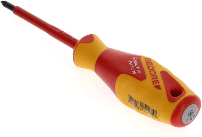 پیچ گوشتی فیلیپس VDE گدور، PH1، عایق 1000 ولت، طول 180 میلی متر، ابزار، VDE 2160 PH 1، فولاد پیچ گوشتی فیلیپس VDE گدور، PH1، عایق 1000 ولت، طول 180 میلی متر، ابزار، VDE 2160 PH 1، فولاد