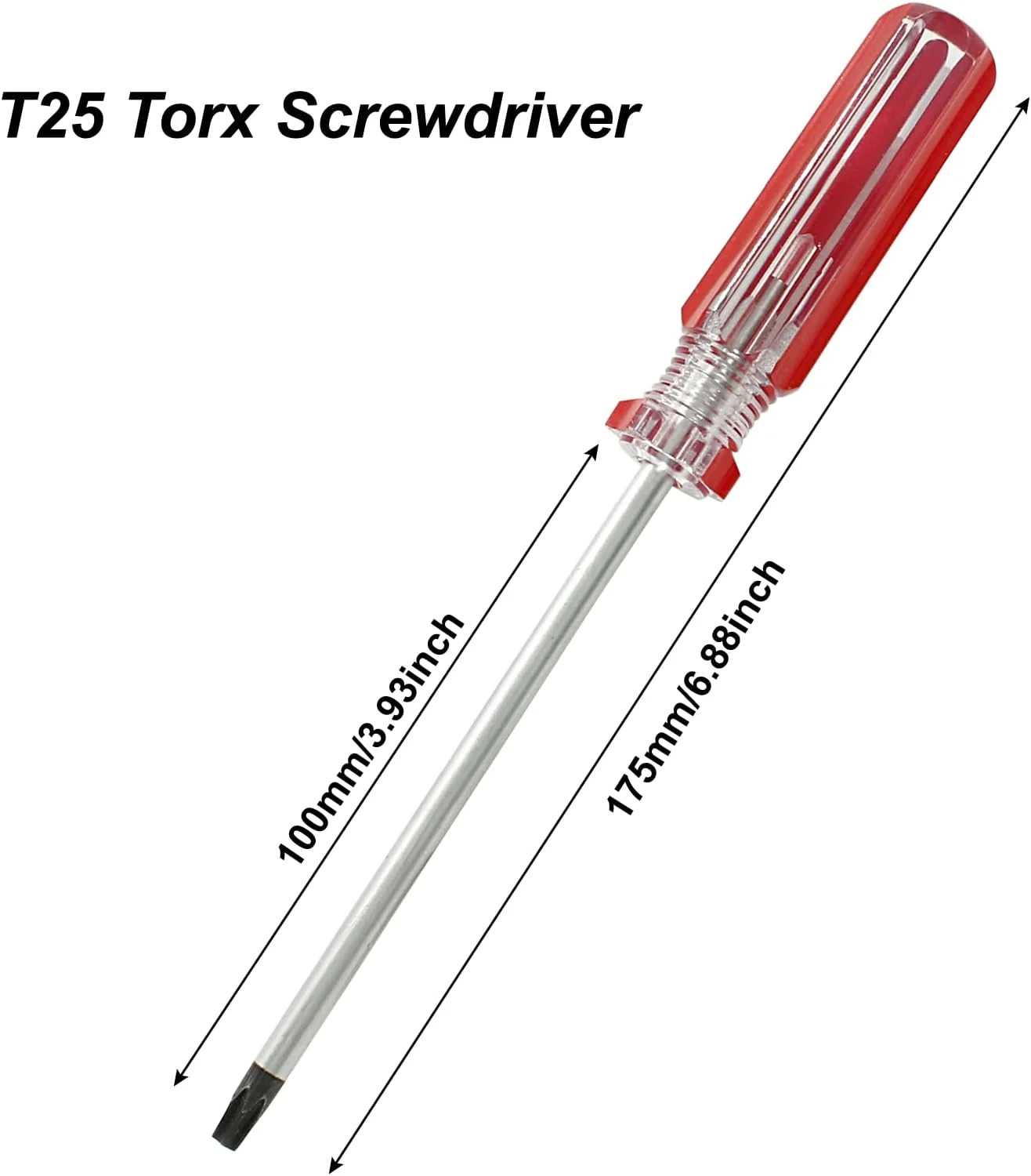 پیچ گوشتی ستاره ای T25، نوک مغناطیسی 100 میلی متری (4 اینچی)، سر 6 پر
