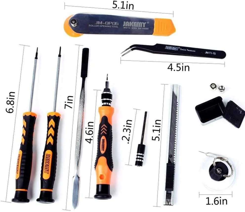 مجموعه 45 عددی پیچ گوشتی چند کاره Jakemy به همراه موچین مجموعه 45 عددی پیچ گوشتی چند کاره Jakemy به همراه موچین