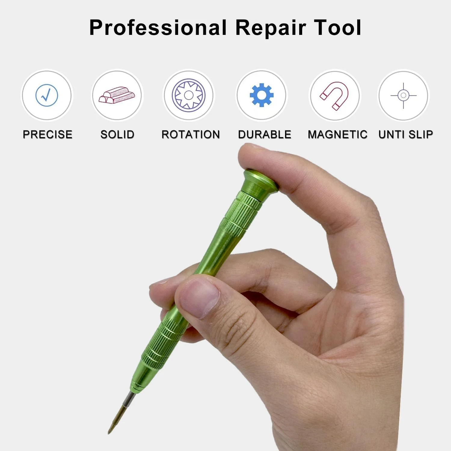 پیچ گوشتی سه پر Y000 0.6 میلی‌متری سازگار با OLED Switch، اپل واچ و آیفون، سه پر کوچک 000 شکل Y، پیچ گوشتی سه نقطه Y0.6، سر فولادی آلیاژ بالا S2، نوک Y مغناطیسی، درپوش چرخان 360 درجه