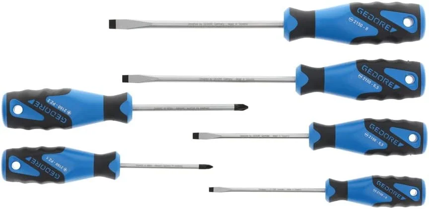 مجموعه پیچ گوشتی 6 عددی گدور 2150-2160 PZ-06 با دسته سه جزئی مجموعه پیچ گوشتی 6 عددی گدور 2150-2160 PZ-06 با دسته سه جزئی