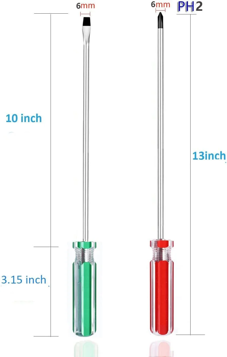 ست پیچ گوشتی بلند چهارسو و دوسو با شفت 8 اینچی، ست پیچ گوشتی بلند سرتخت و چهارسو با نوک مغناطیسی ست پیچ گوشتی بلند چهارسو و دوسو با شفت 8 اینچی، ست پیچ گوشتی بلند سرتخت و چهارسو با نوک مغناطیسی