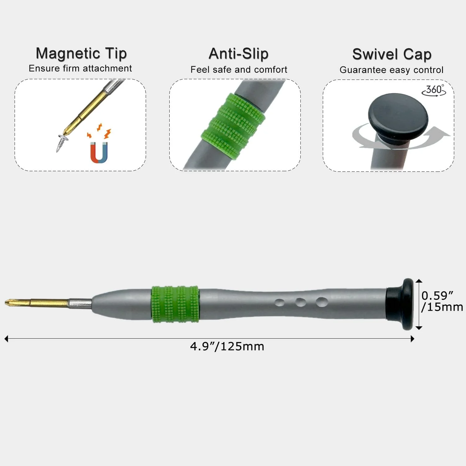 پیچ گوشتی دقیق فیلیپس 2.0 میلیمتری PH00 برای نینتندو سوییچ DSI XL/DSI LL/3DS XL/3DS LL، پیچ گوشتی کوچک فیلیپس #00، نوک مغناطیسی، سر گردان، پیچ گوشتی تکی 2.0 میلیمتری فیلیپس پیچ گوشتی دقیق فیلیپس 2.0 میلیمتری PH00 برای نینتندو سوییچ DSI XL/DSI LL/3DS XL/3DS LL، پیچ گوشتی کوچک فیلیپس #00، نوک مغناطیسی، سر گردان، پیچ گوشتی تکی 2.0 میلیمتری فیلیپس