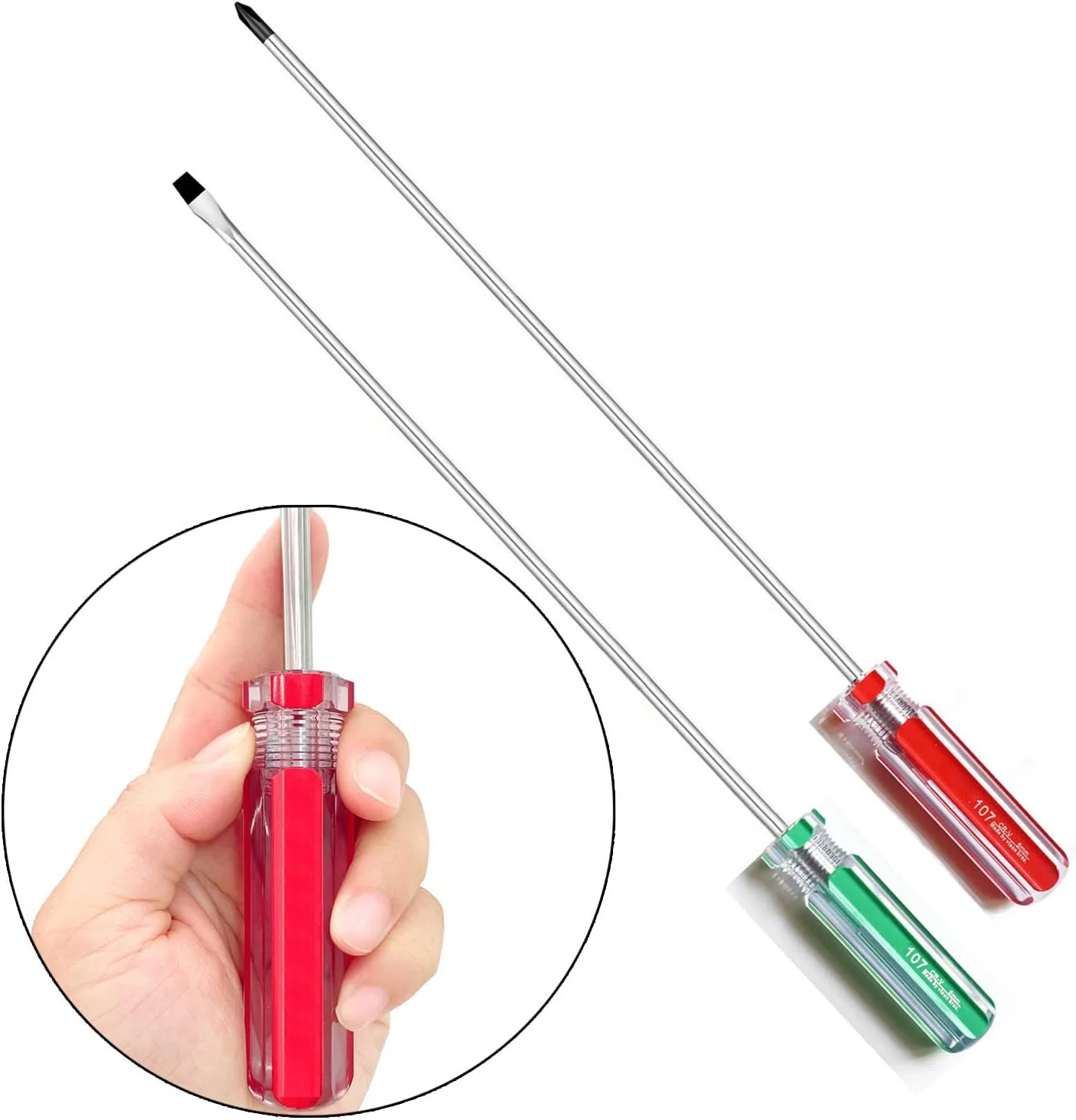 ست پیچ گوشتی بلند چهارسو و دوسو با شفت 8 اینچی، ست پیچ گوشتی بلند سرتخت و چهارسو با نوک مغناطیسی ست پیچ گوشتی بلند چهارسو و دوسو با شفت 8 اینچی، ست پیچ گوشتی بلند سرتخت و چهارسو با نوک مغناطیسی