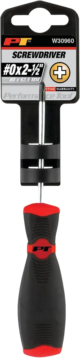 پیچ گوشتی چهارسوی مشکی و قرمز Performance Tool مدل W30960، سایز 0 X 2-1/2