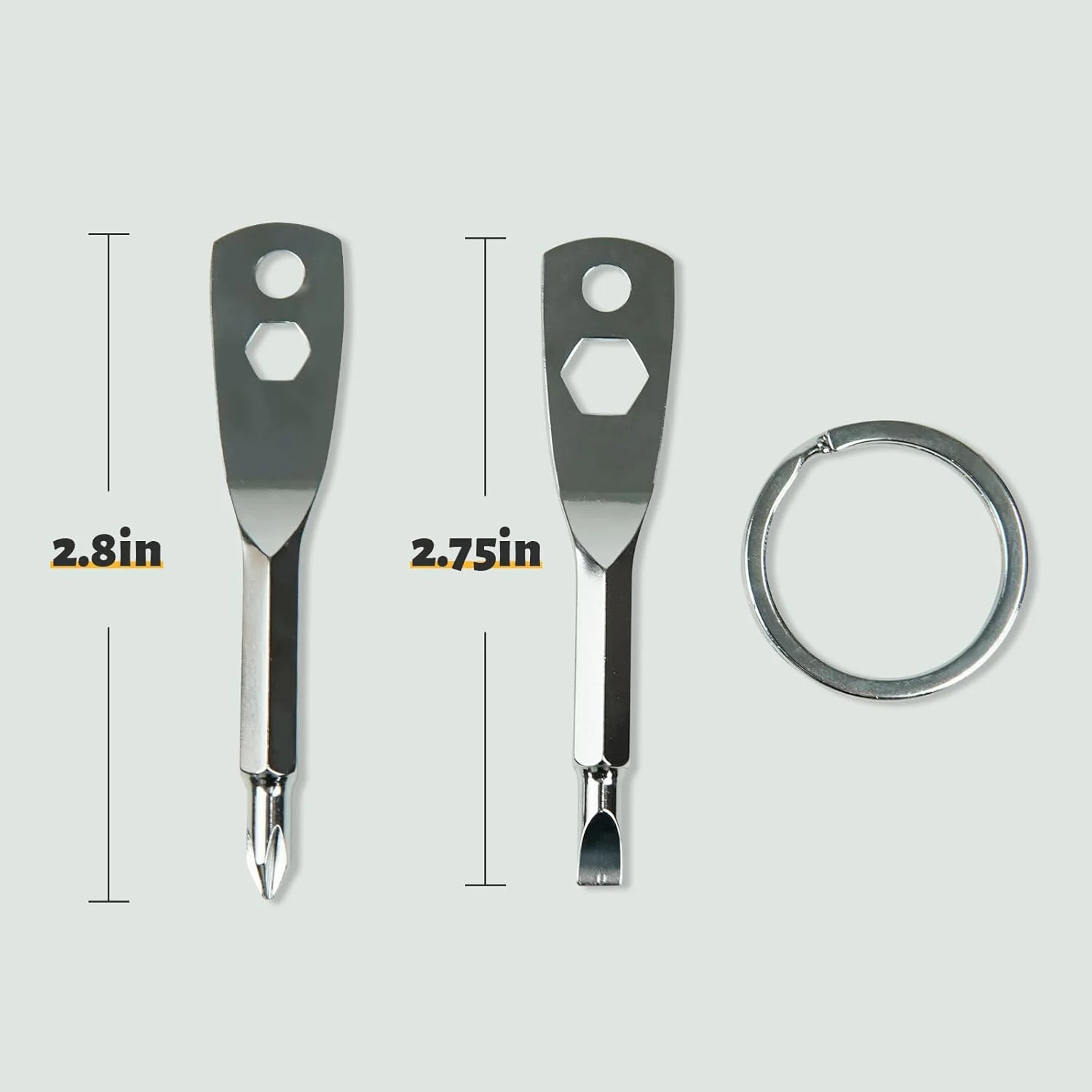 ست پیچ گوشتی 4 در 1 جاکلیدی با سری های فیلیپس، دوسو، آچار بکس 6 و 8 میلی متری - ابزار چند منظوره جاکلیدی برای مصارف خانگی