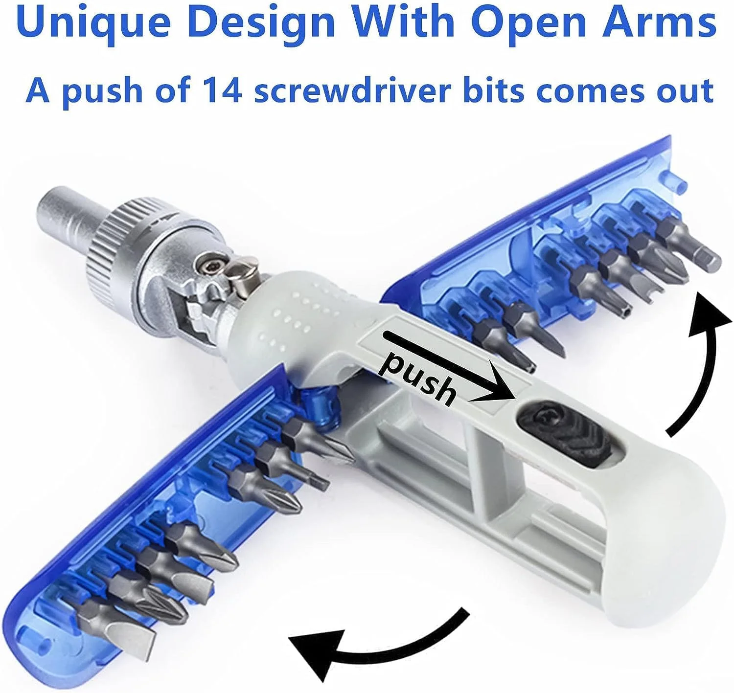 مجموعه پیچ گوشتی مغناطیسی 14 در 1 Azonee، ابزار جغجغه ای با زاویه قابل تنظیم برای تعمیرات خانگی DIY، همه کاره و جمع و جور