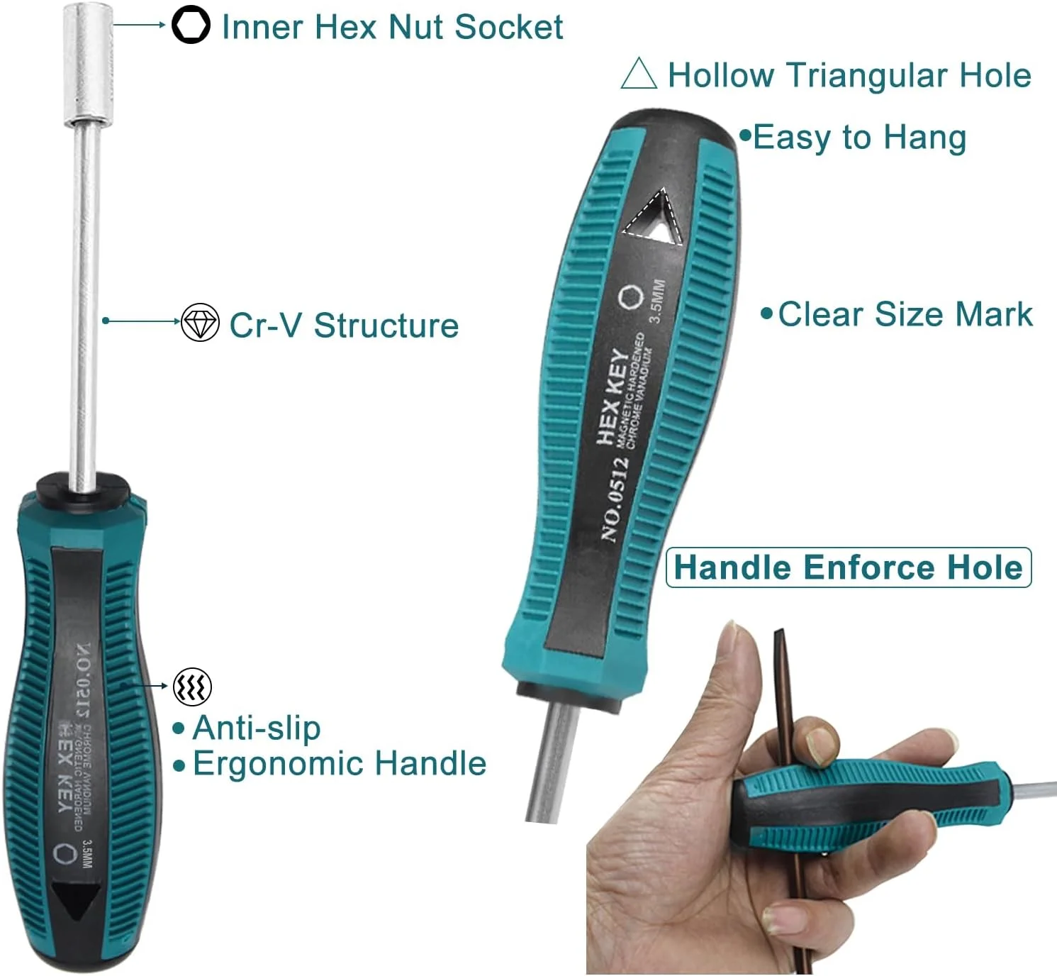 آونیوایگ آچار بکس 3.5 میلی متری، آچار مهره شش گوش، پیچ گوشتی، ابزار دستی با شفت گرد 75 میلی متری، 1 عدد آونیوایگ آچار بکس 3.5 میلی متری، آچار مهره شش گوش، پیچ گوشتی، ابزار دستی با شفت گرد 75 میلی متری، 1 عدد