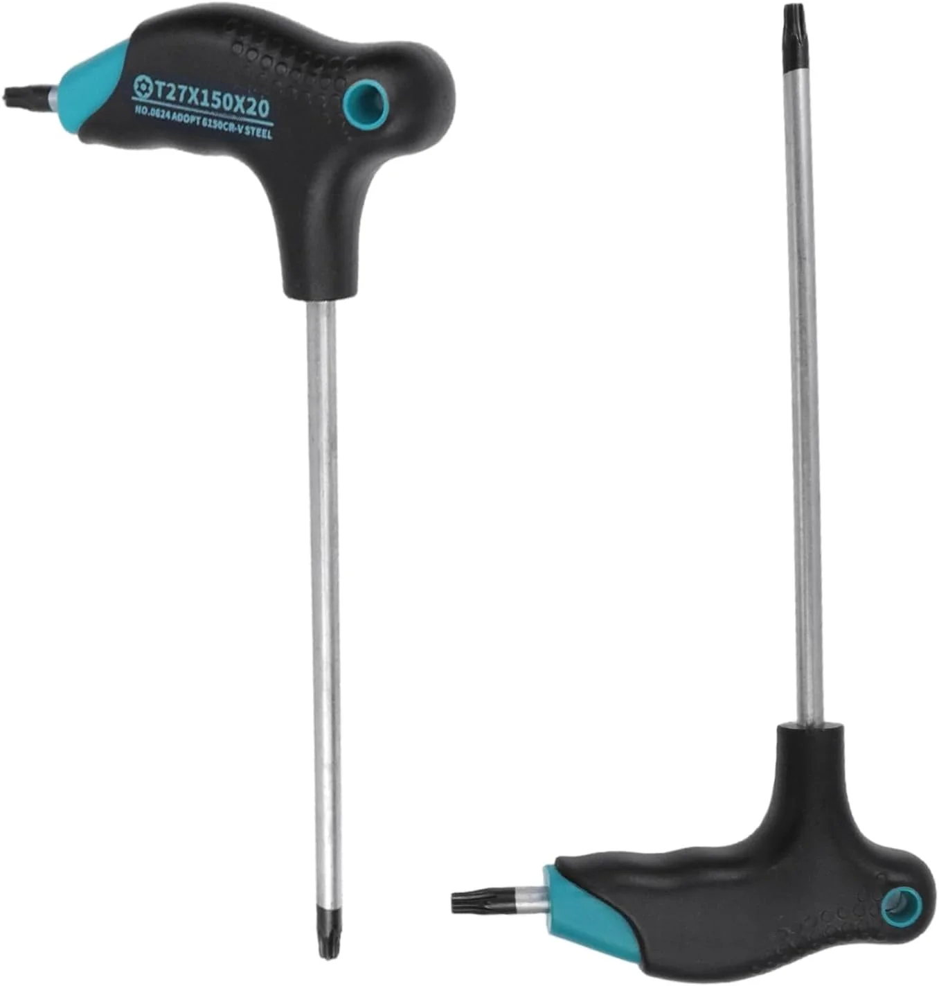 آچار ستارهای T27 Antrader، آچار آلن ضد دستکاری، دسته T فولادی کروم وانادیوم، پیچ گوشتی دو سر بازوی بلند 2 عددی آچار ستارهای T27 Antrader، آچار آلن ضد دستکاری، دسته T فولادی کروم وانادیوم، پیچ گوشتی دو سر بازوی بلند 2 عددی