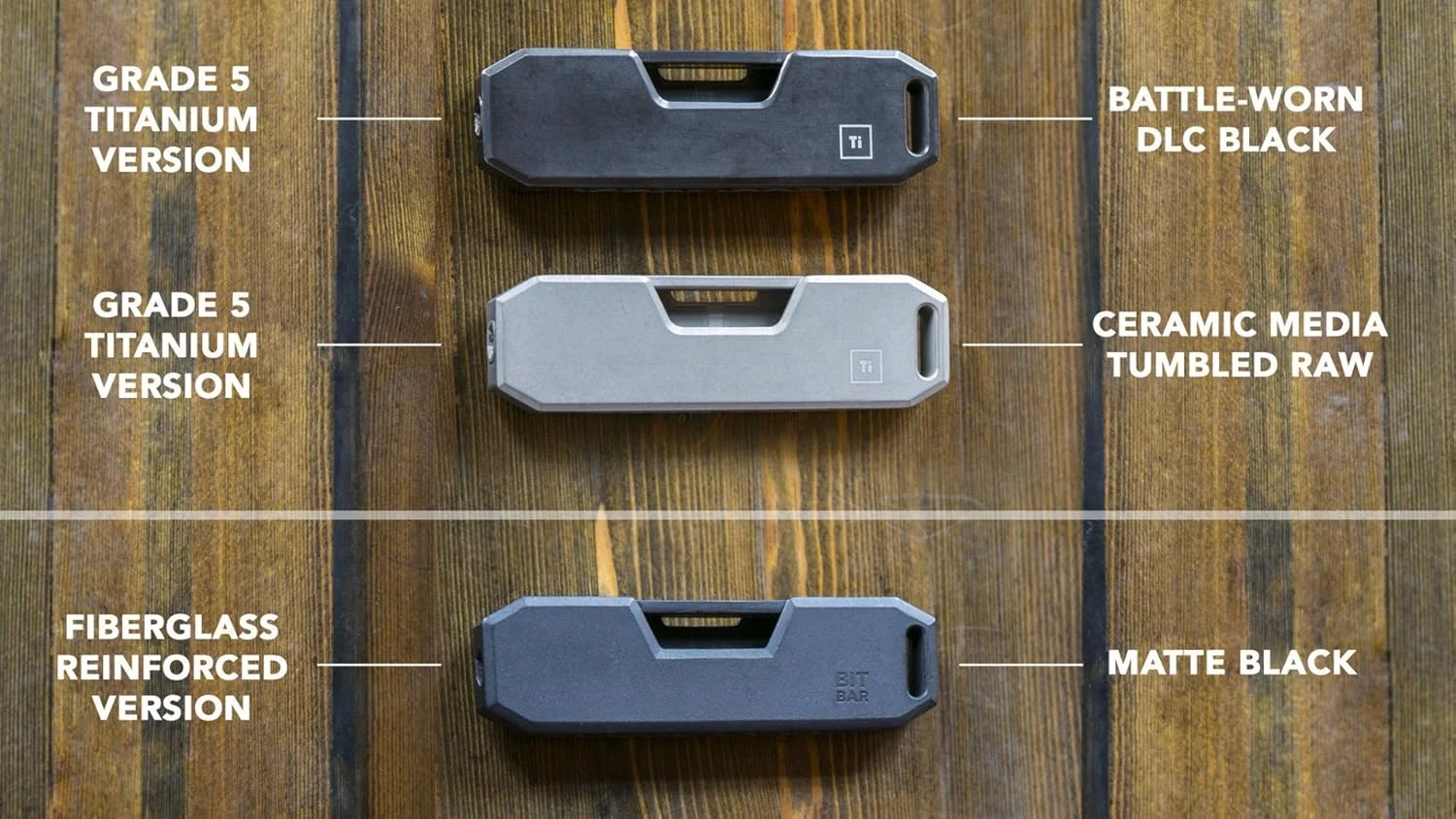 ابزار چندکاره جیبی Big Idea Design Bit Bar - تیتانیوم گرید 5 (سنگ شور) ابزار چندکاره جیبی Big Idea Design Bit Bar - تیتانیوم گرید 5 (سنگ شور)